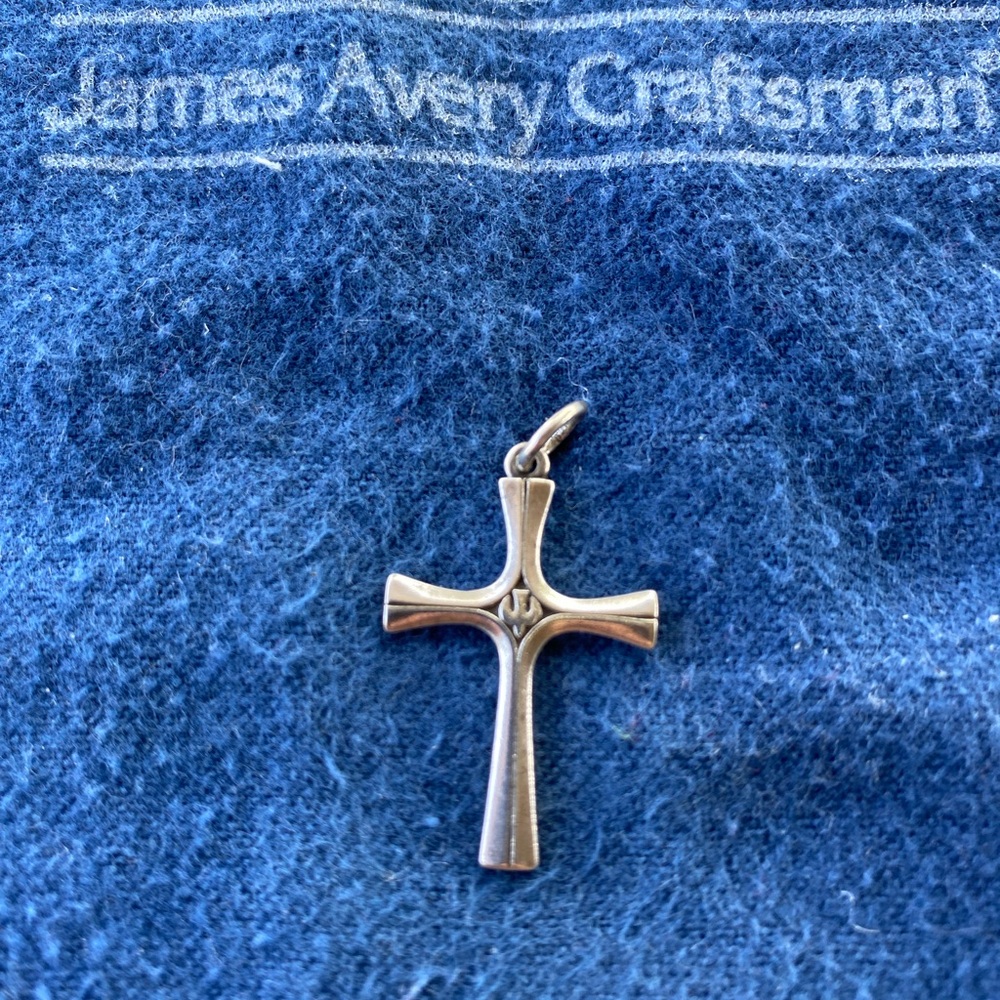 James Avery Cross with Dove Vintage Charm